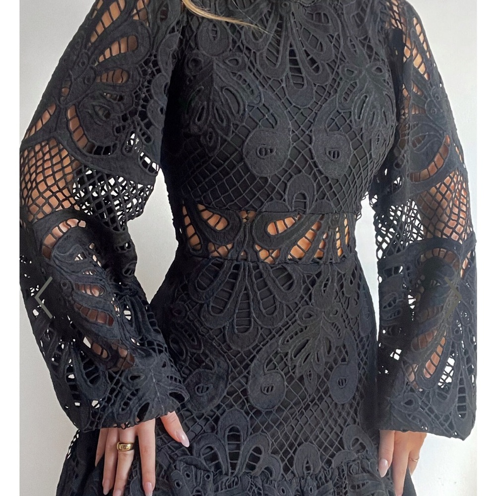 Black Crochet Dress